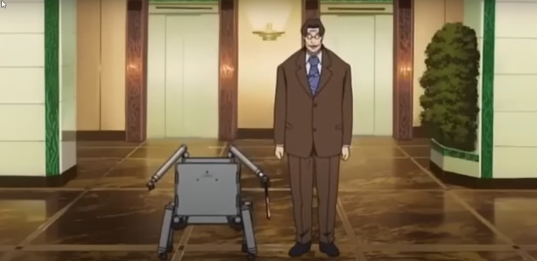 A scene from Ghost in the Shell Stand Alone Complex