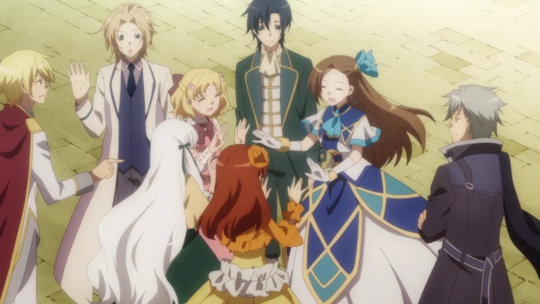 Catarina Claes surrounded by her diverse group of friends and potential romantic interests