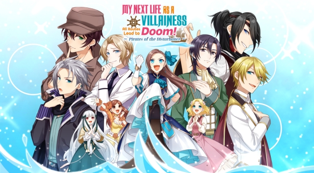 Promotional artwork for Pirates of the Disturbance showing Catarina with male love interests