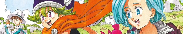 Young Meliodas with Gowther and Elizabeth in outdoor scene