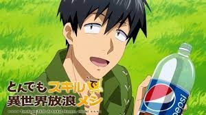 Mukouda Tsuyoshi holding a Pepsi bottle