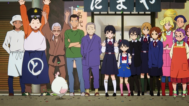 Group portrait of Usagiyama Shopping District residents