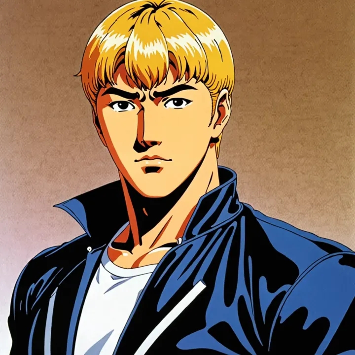 Onizuka with determined expression