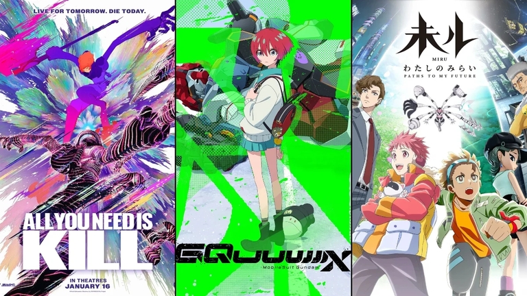 Promotional art for the anime ALL YOU NEED IS KILL featuring a pilot in high-tech exoskeleton armor