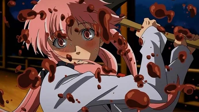 Yuno Gasai embodying the yandere archetype