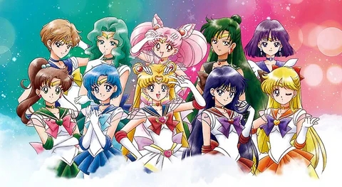 Full lineup of ten Sailor Guardians