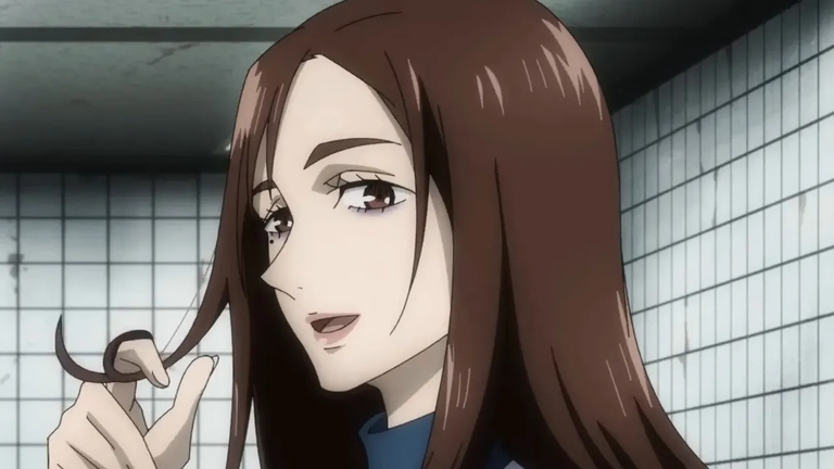 Shoko Ieiri performing medical treatment with her reverse cursed technique